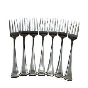 Oneida USA Lot of 7 Salad Forks SSS / Maestro - St.Leger Stainless Glossy